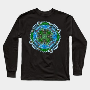 Duluth, Minnesota Themed Mandala Style Drawing Long Sleeve T-Shirt